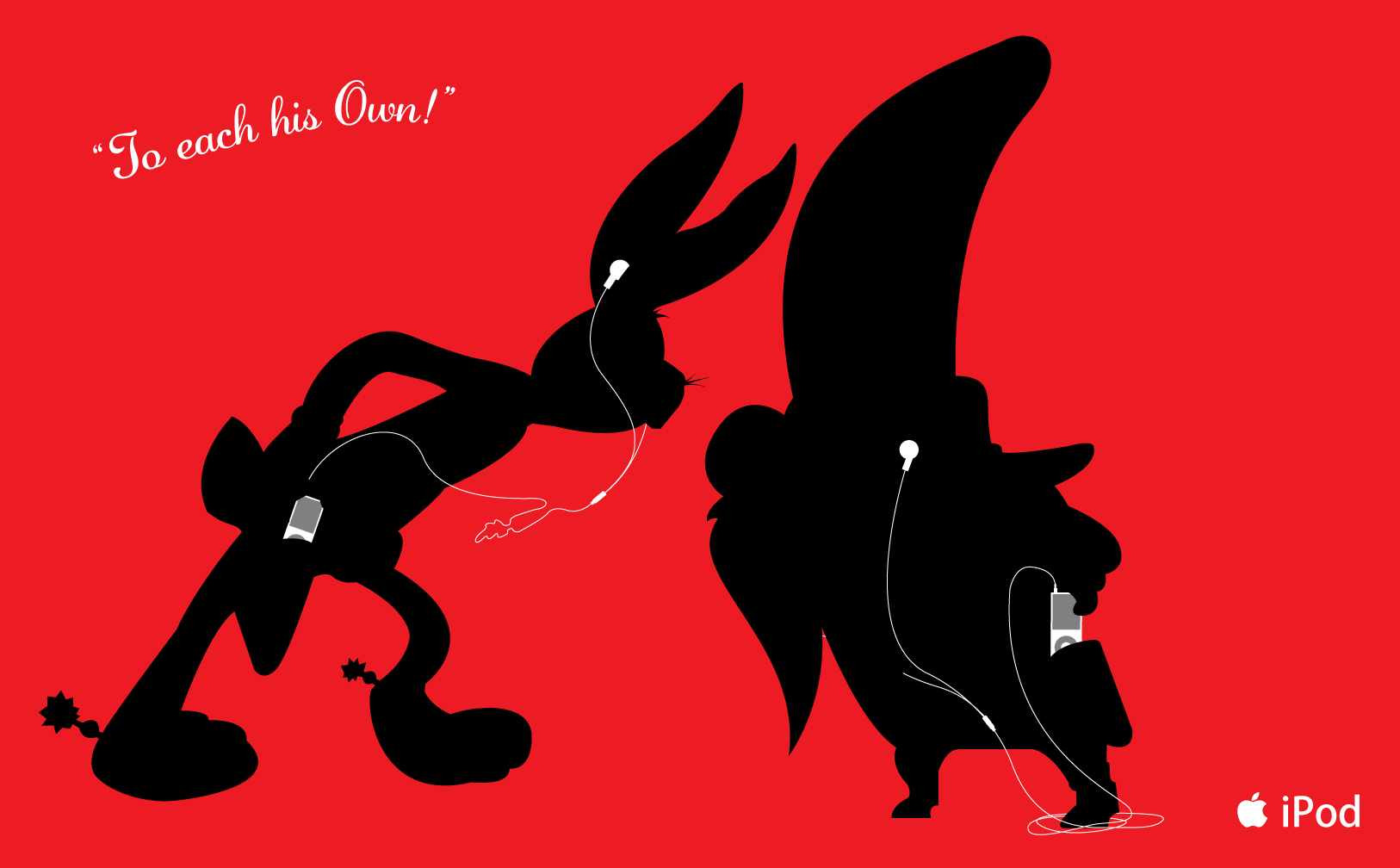 That's all folks ipod ad alike poster